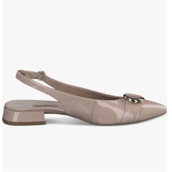 Paul Green Shoes - New! Paul Green Tara Slingback Pointed Toe Flats Frappe Soft Patent US 8.5 $415